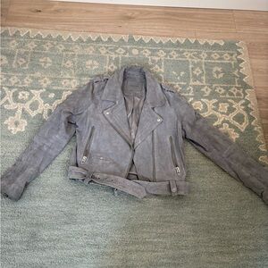 Gray Blank NYC Suede Women's Jacket